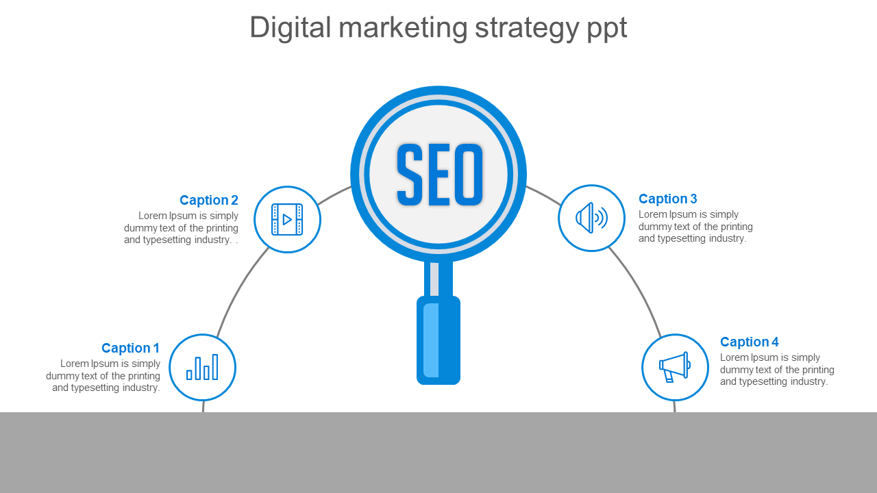Free - Attractive Digital Marketing Strategy PPT In Blue Color